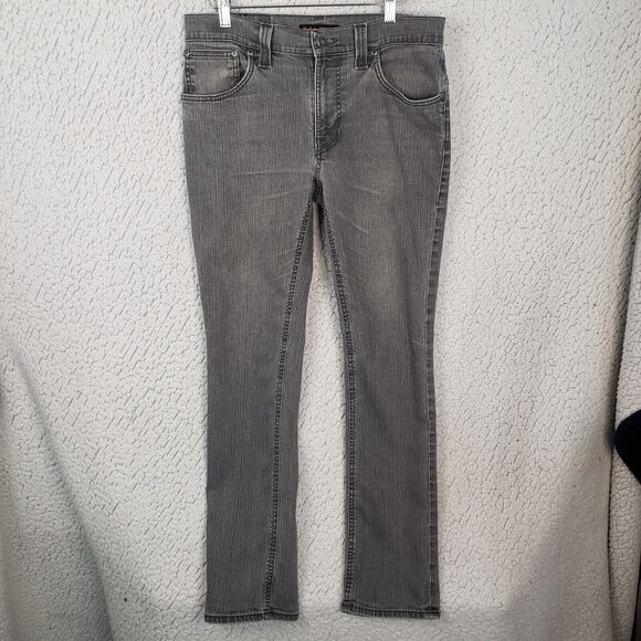 Nudie Jeans Co Slim Straight Jeans Mens 32x29 Gray Italian Made Elevated Casual - Picture 1 of 12
